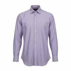 Merona Purple White Checkered Dress Shirt XL 17-17 1/2